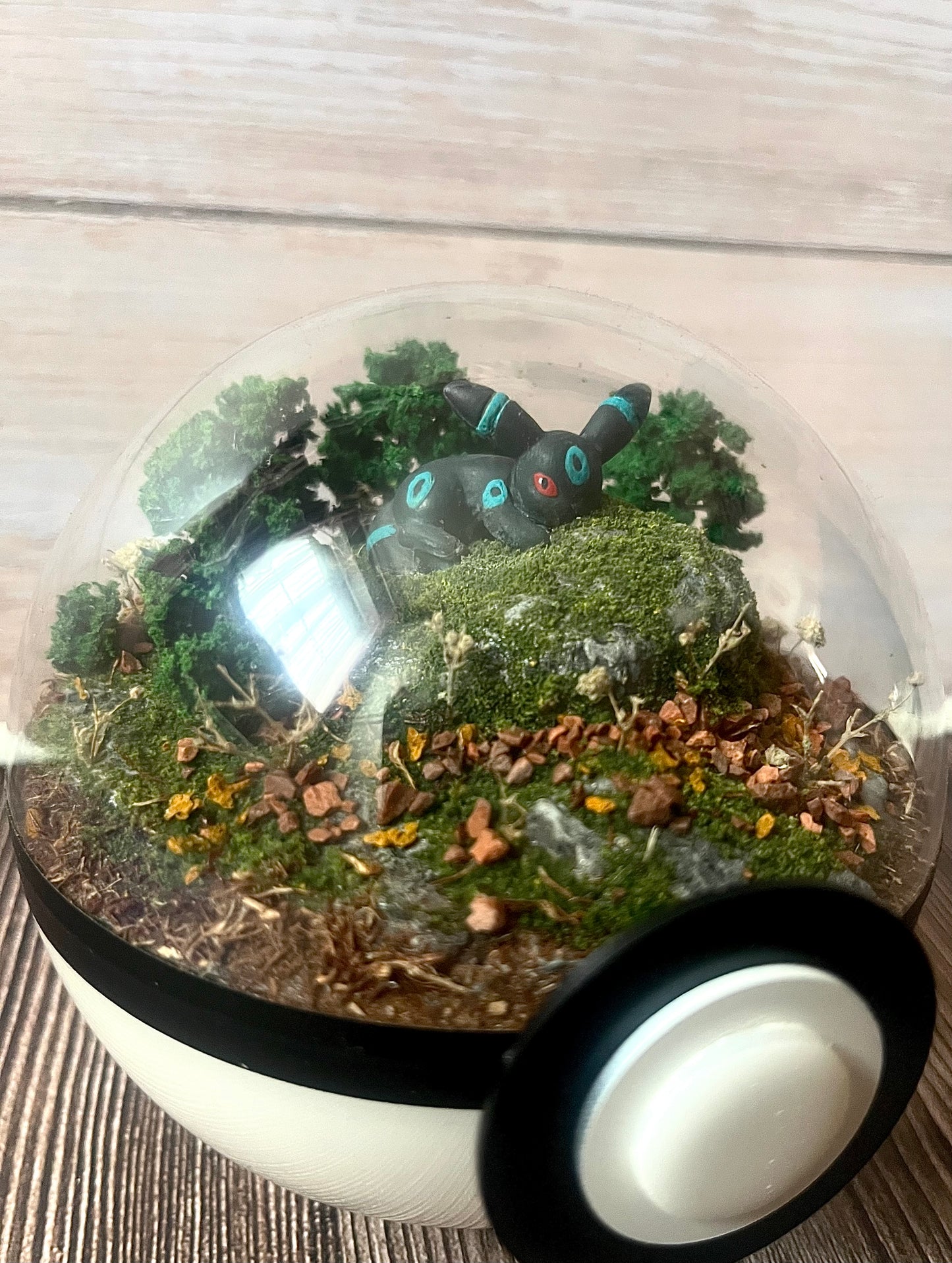UMBREON SHINY (Medium 12cm) PokéBall Diorama Terrarium
