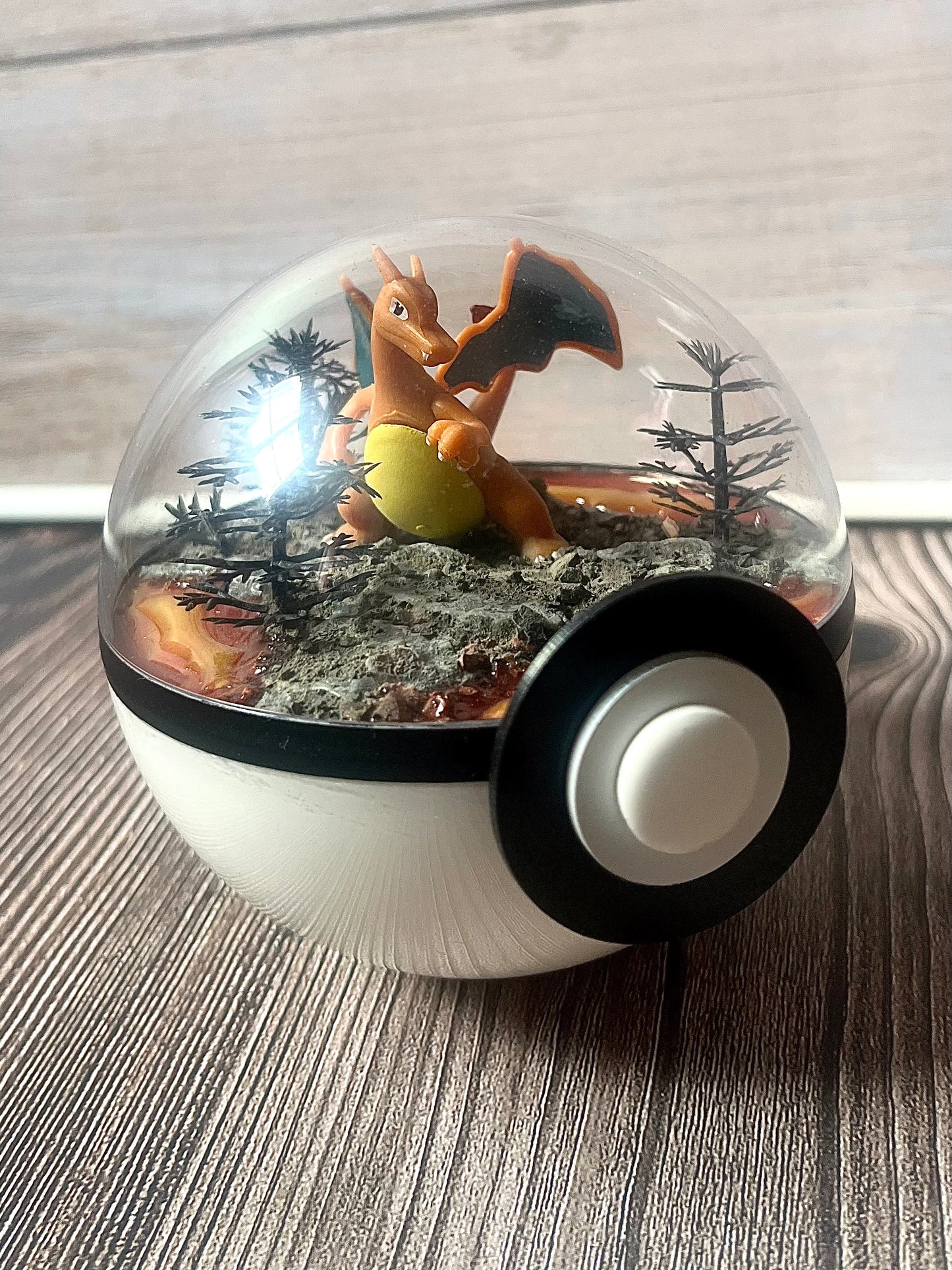 CHARIZARD (Small 10cm) PokéBall Diorama Terrarium