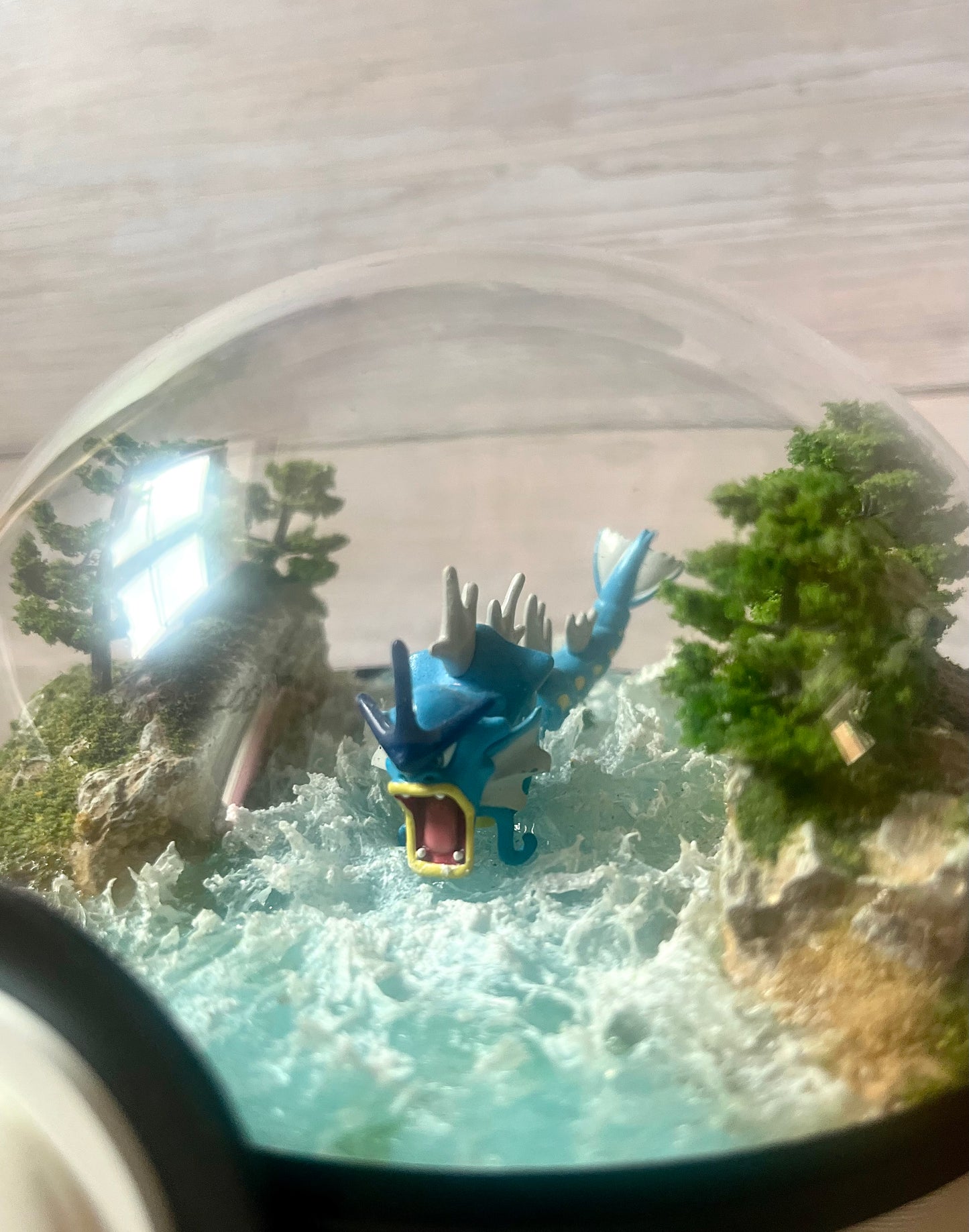 GYARADOS (Large 14cm) PokéBall Diorama Terrarium