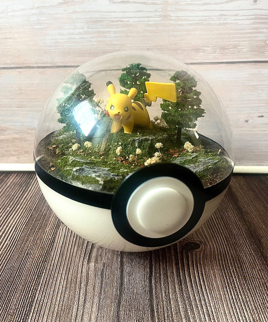 PIKACHU (Large 14cm) PokéBall Diorama Terrarium